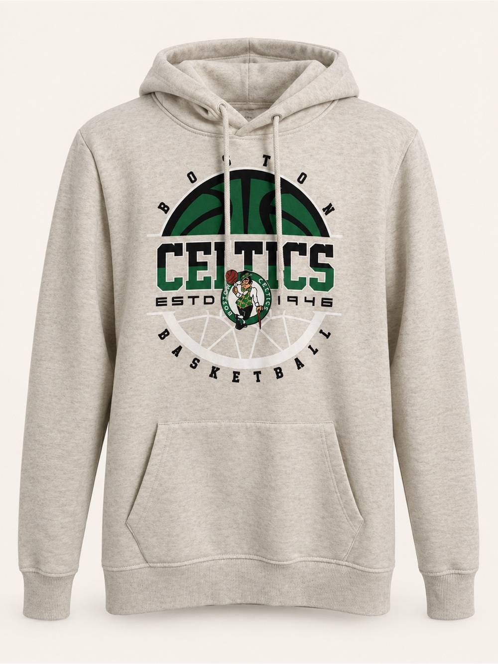 NBA Boston Celtics Oatmeal Graphic Pullover Hoodie Men’s M